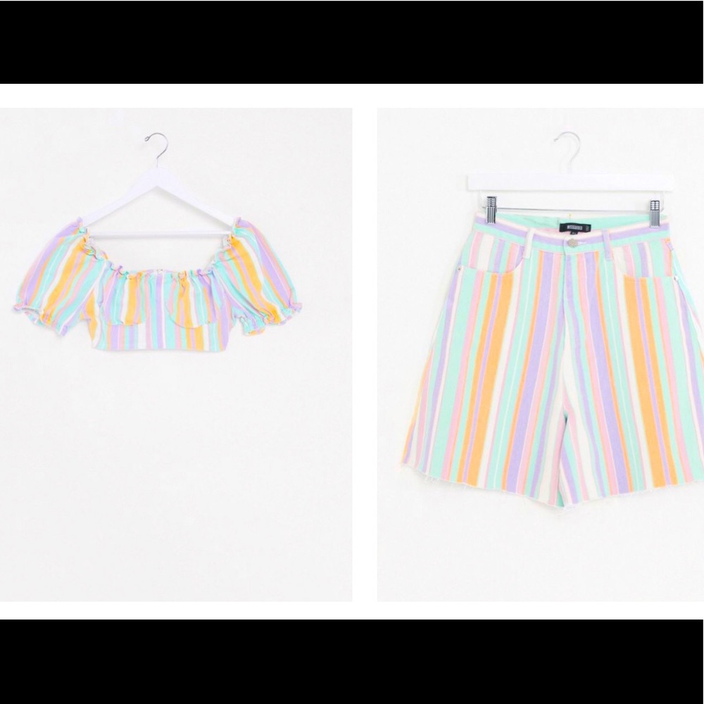 2 Piece Crop Top and Bermuda Short set